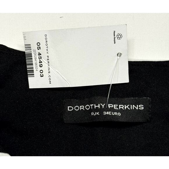 Dorothy Perkins elegant NWT women Black And White Sleeveless striped top size S - Picture 6 of 9